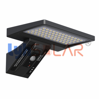 Le capteur solaire résistant à l'eau allume le capteur de mouvement extérieur 5W avec 64pcs LED lumineuses élevées