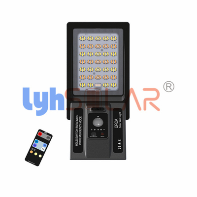 La barrière solaire à télécommande de la plate-forme 3W allume les lampadaires 3000-6000k extérieurs avec le capteur de mouvement de PIR