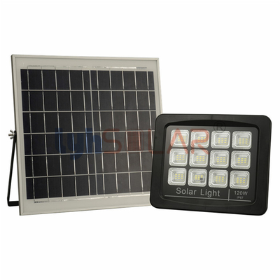 lumières d'inondation solaires du noir 20W extérieures avec la lumière solaire imperméable du degré de sécurité 2200lm du capteur de mouvement IP65