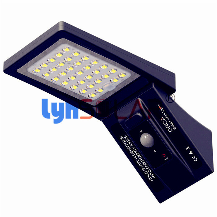 Lampe légère menée solaire du capteur de mouvement IP65 imperméable avec 34pcs haute LED lumineuse